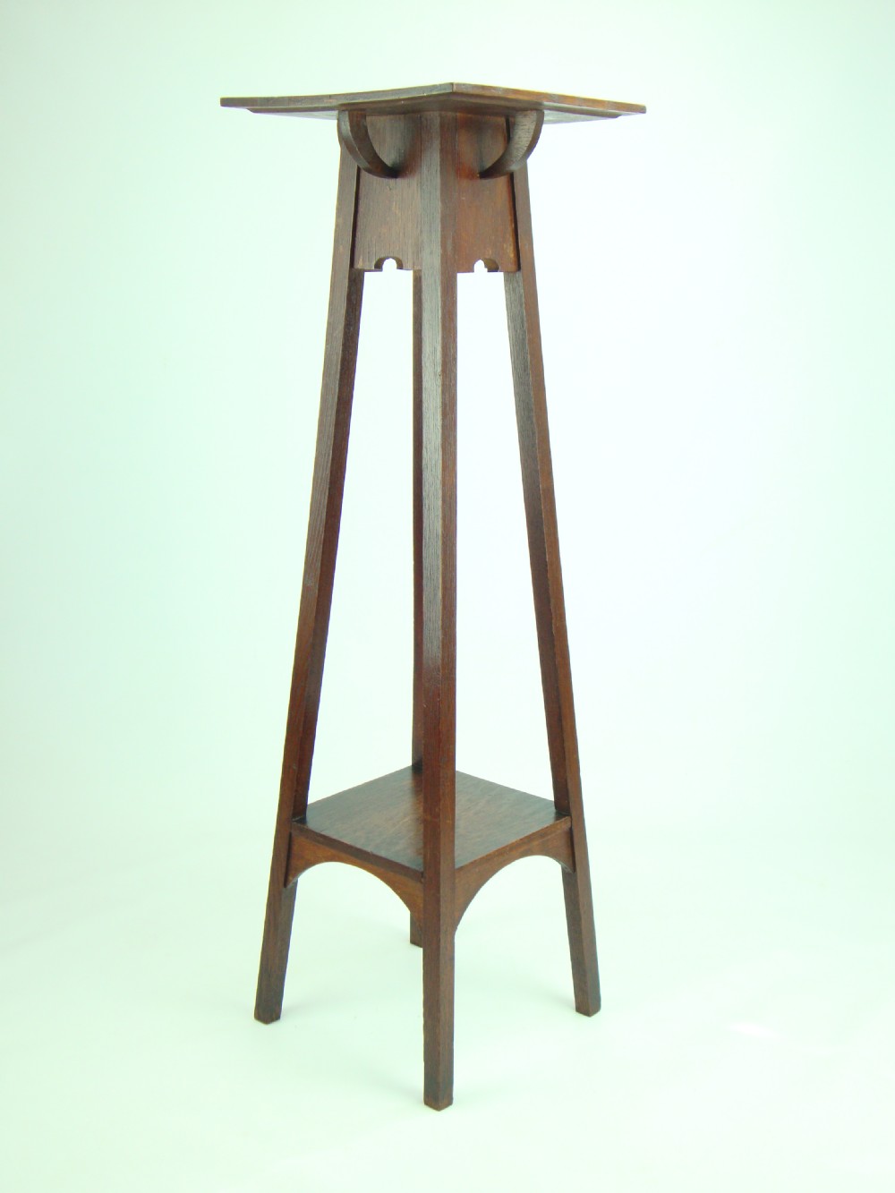 Arts and Crafts Oak Plant Stand 