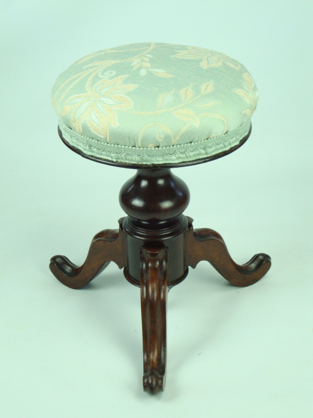 Antique Victorian Rosewood Piano Stool with Makers Stamp H.B