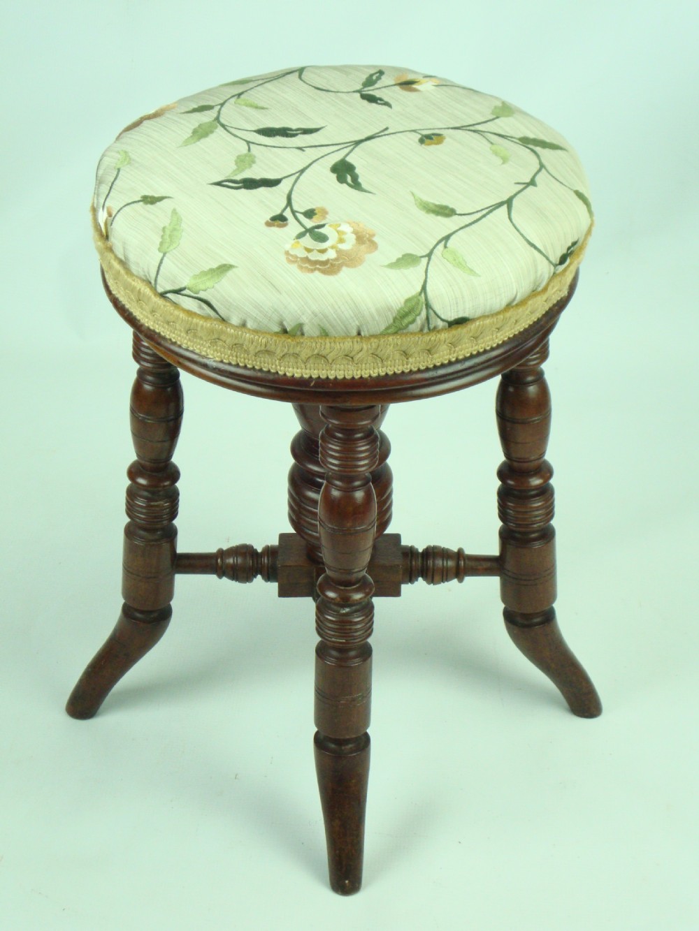Antique Victorian Piano Stool by J Fitter