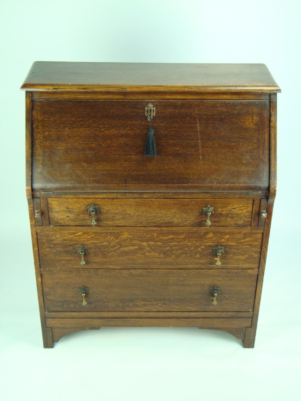 Small Vintage Oak Hall Bureau