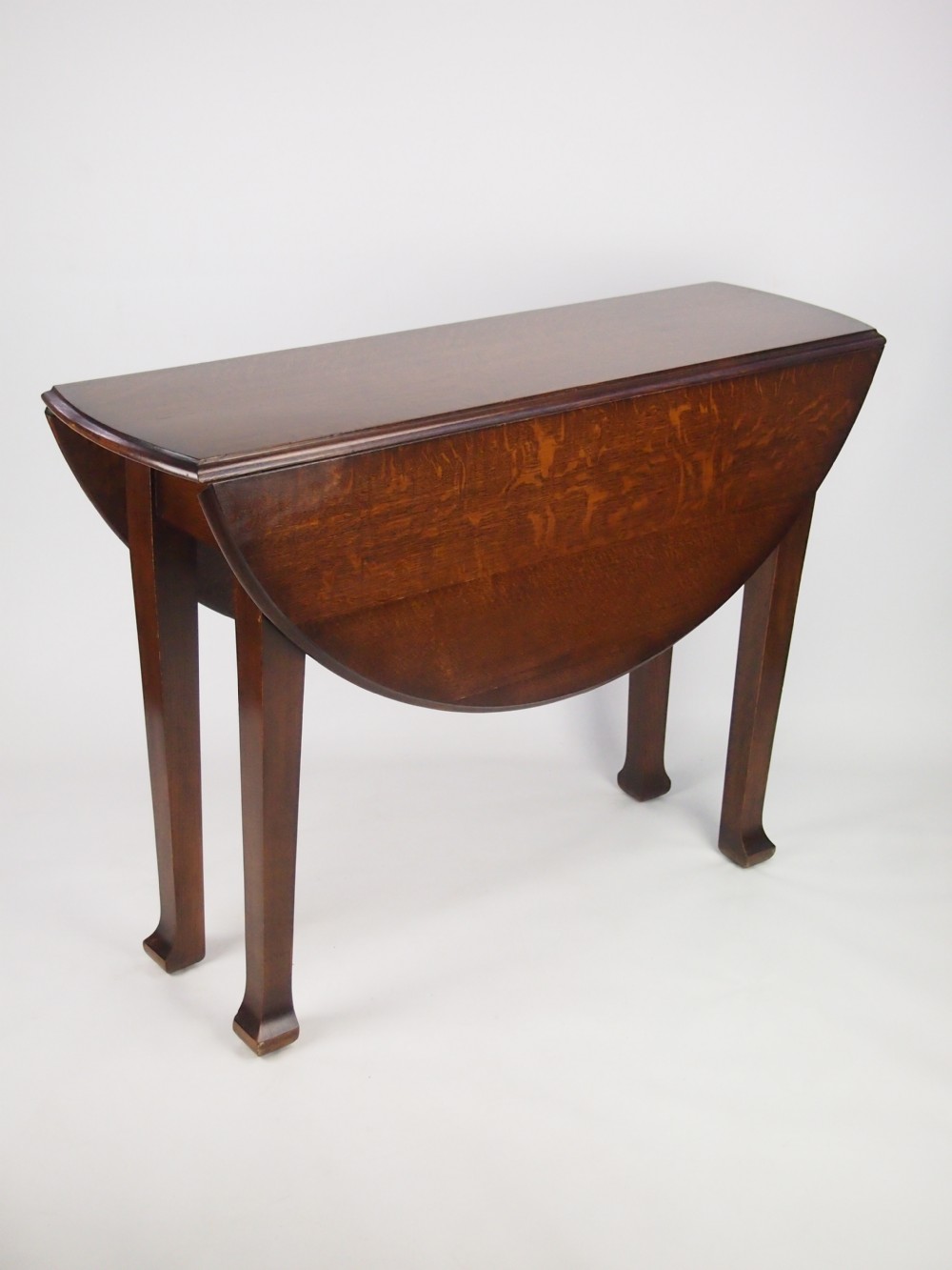 Antique Edwardian Oak Gate Leg Dining Table