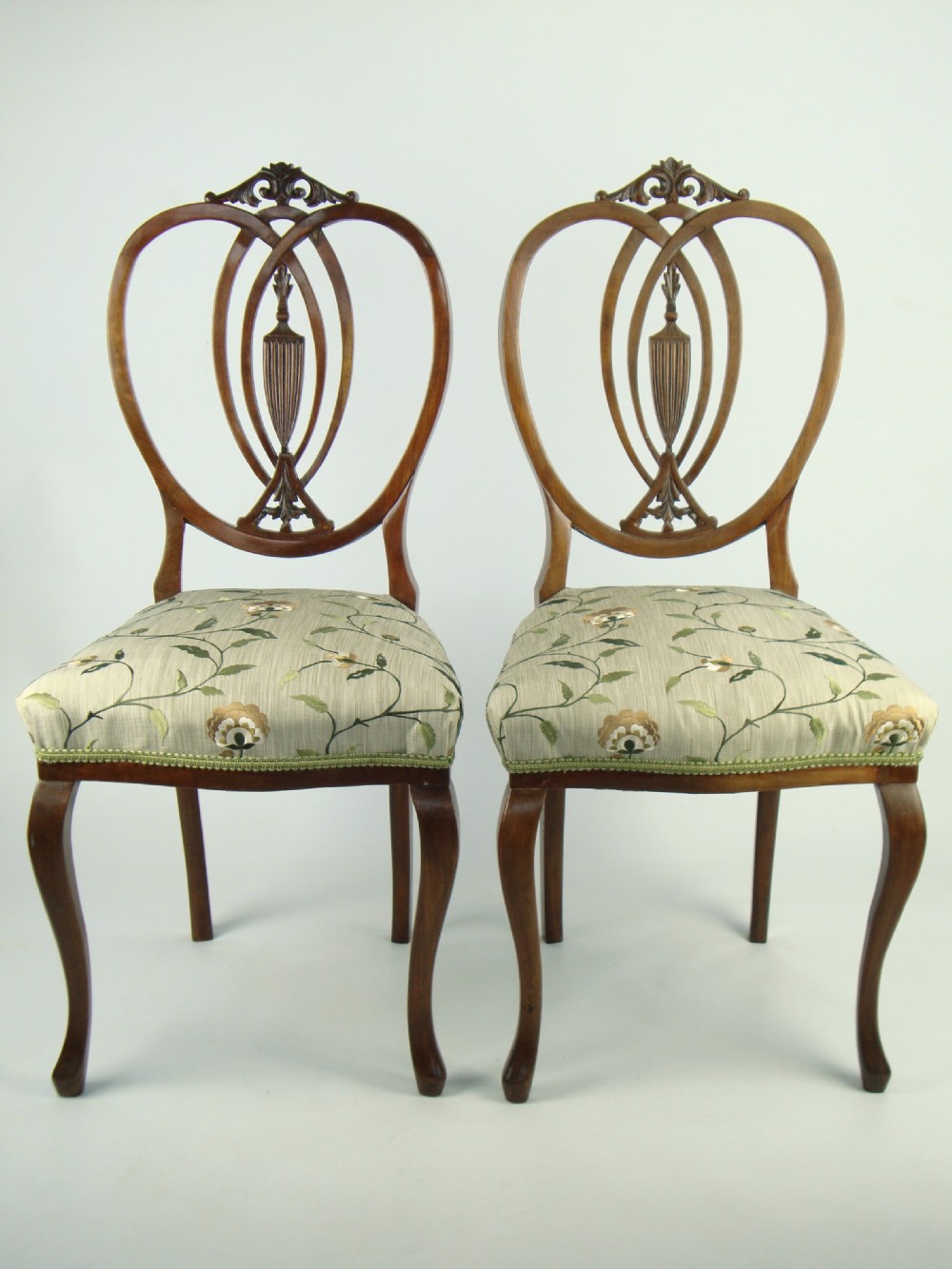 Pair Antique Edwardian Side Chairs