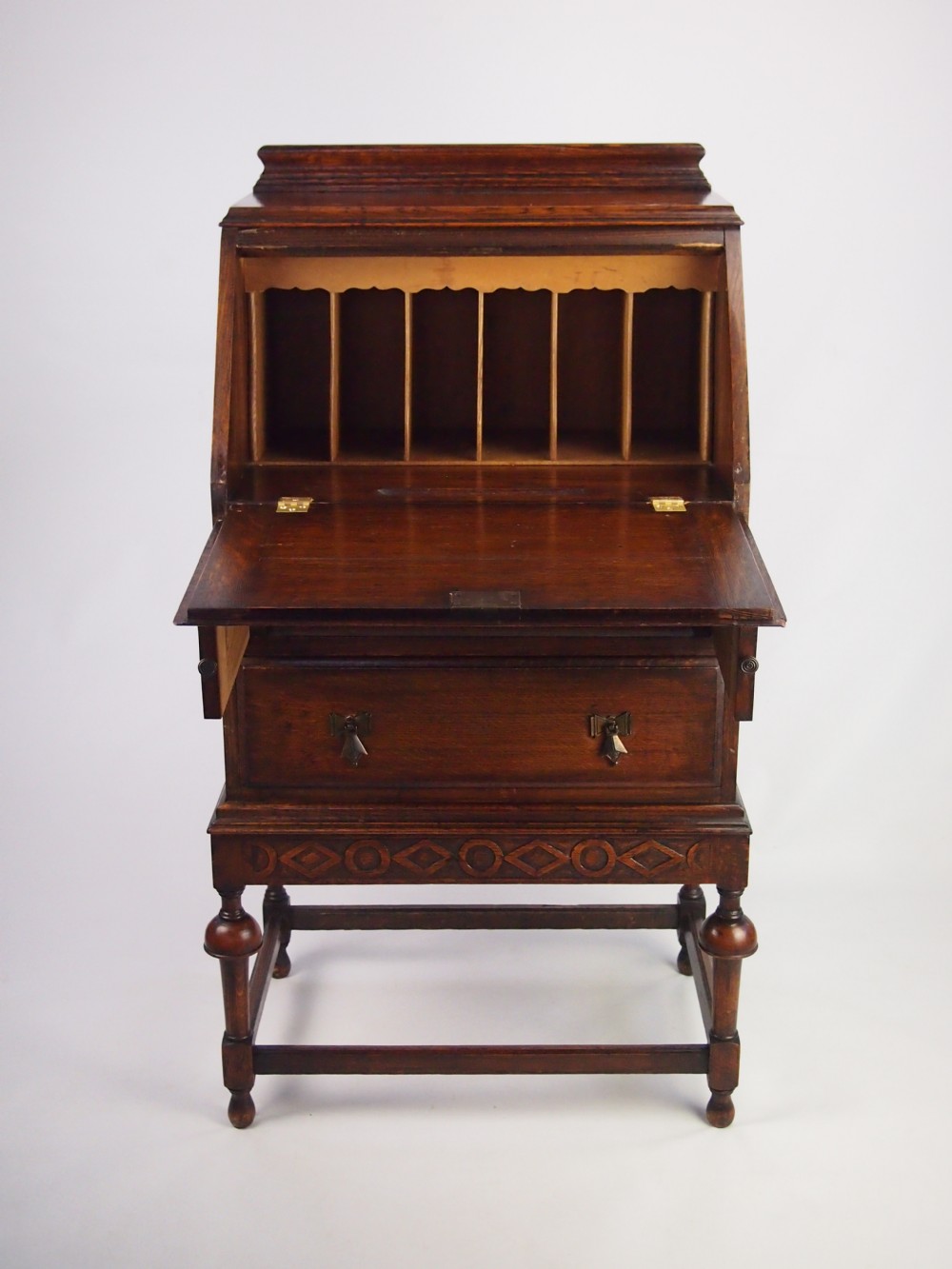 Small Vintage Oak Bureau