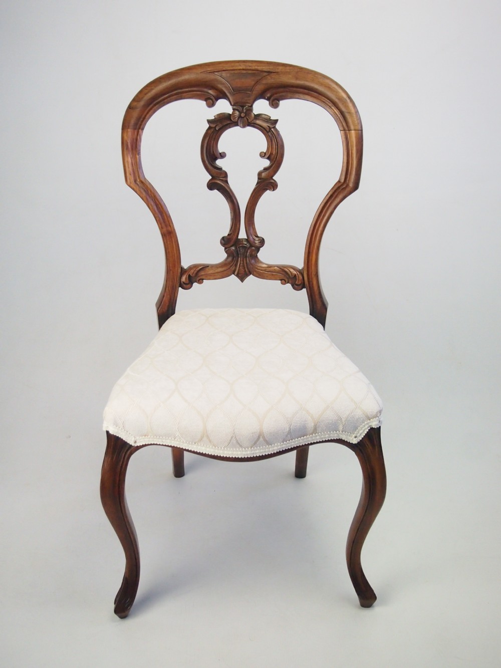 Antique Victorian Rosewood Balloon Back Chair