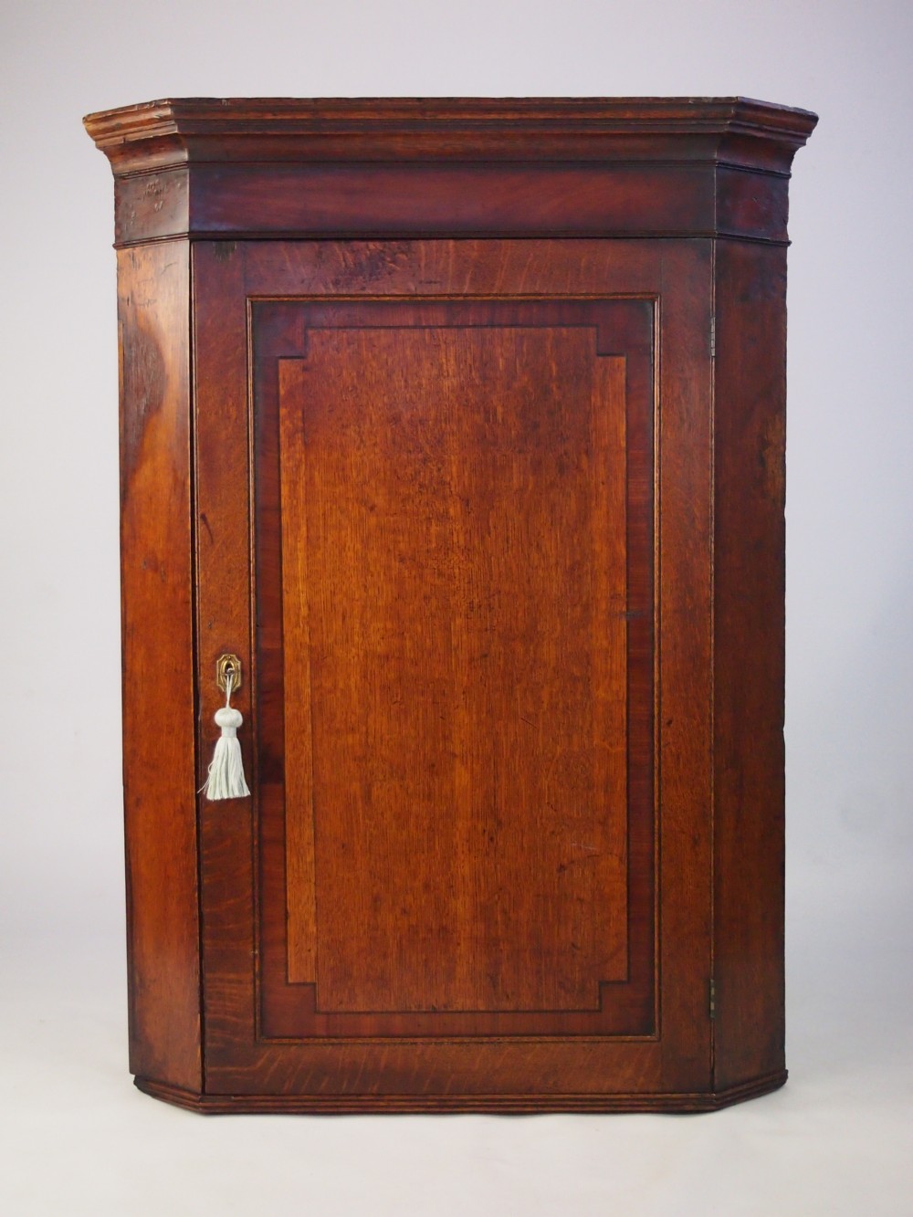Antique George III Oak Corner Cupboard