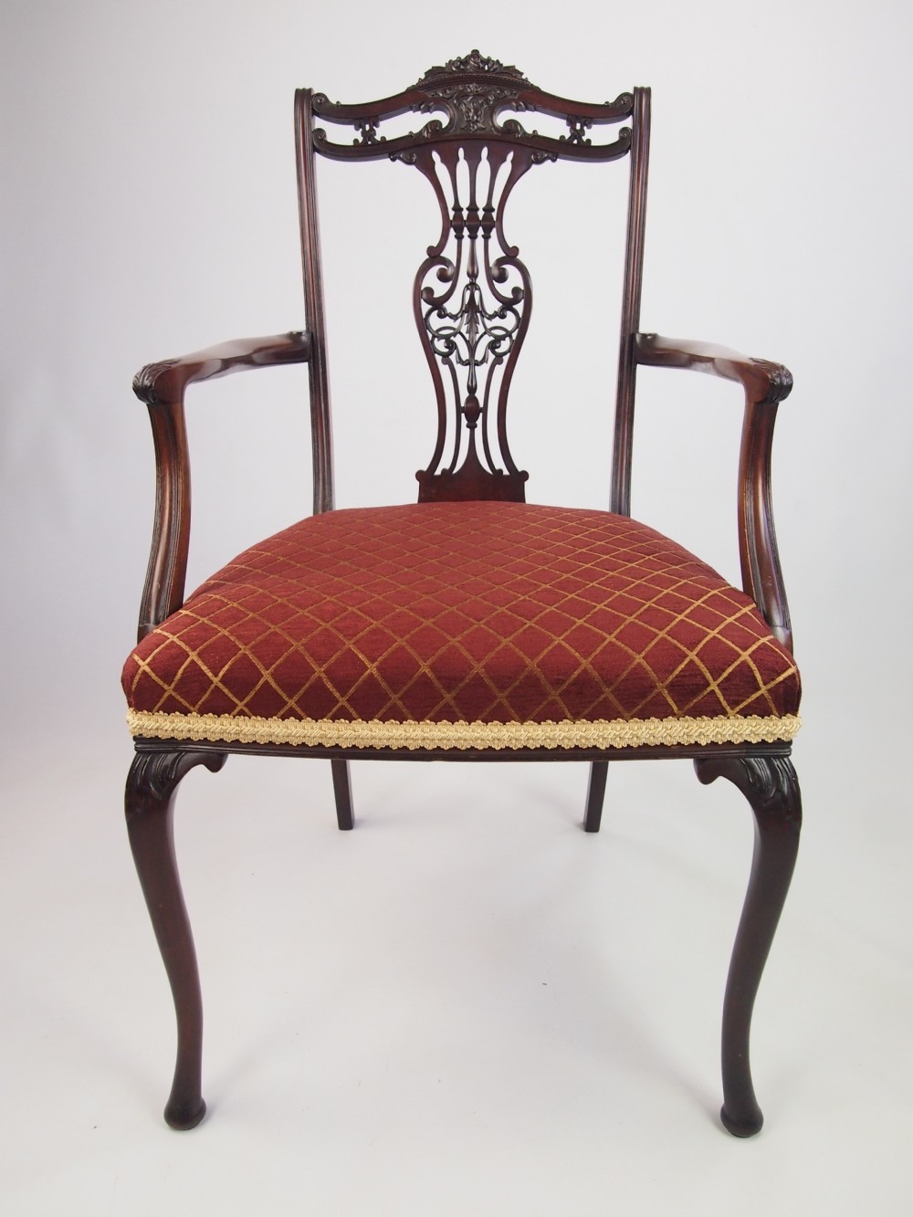 Antique Edwardian Open Armchair