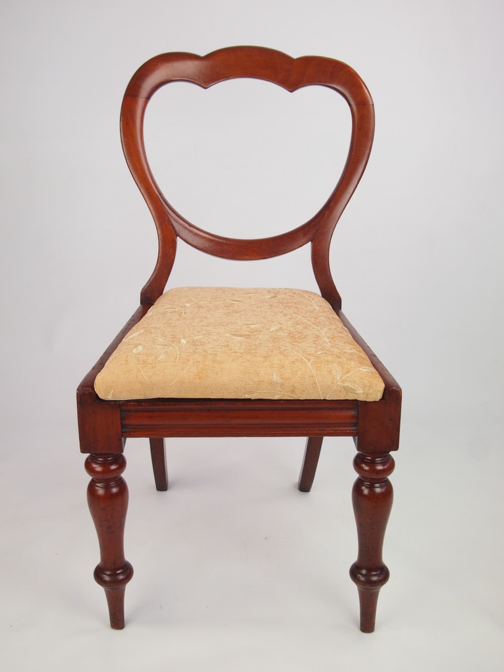 Antique Victorian Mahogany Balloon Back Chair