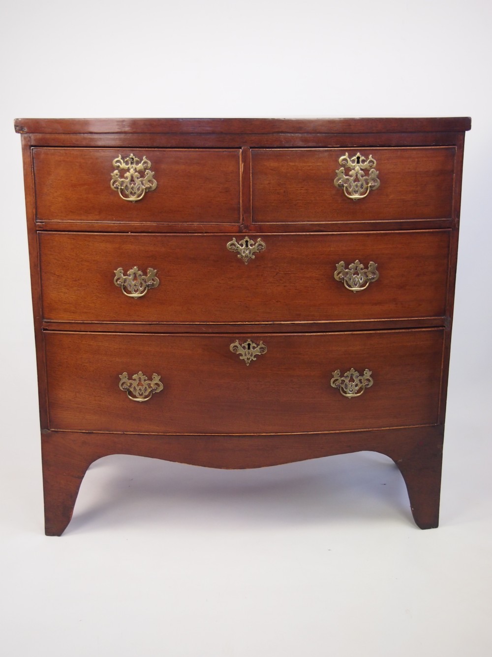 Small Antique Georgian Bow Fronted Chest of Drawers