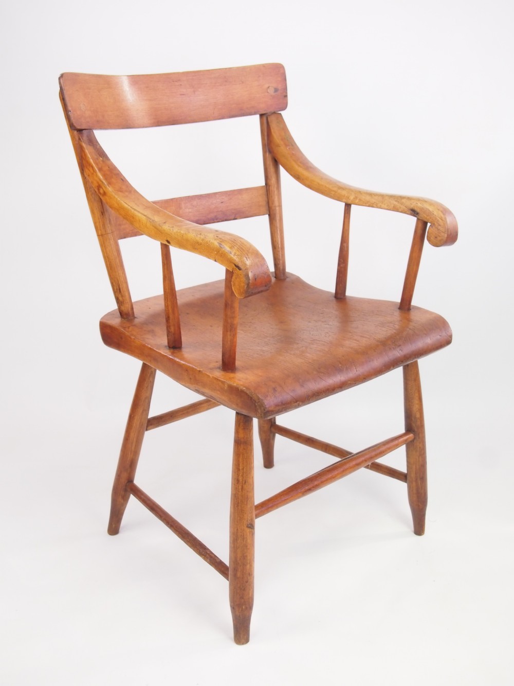 Antique 19th Century Open Armchair / Kitchen Chair / Desk Chair
