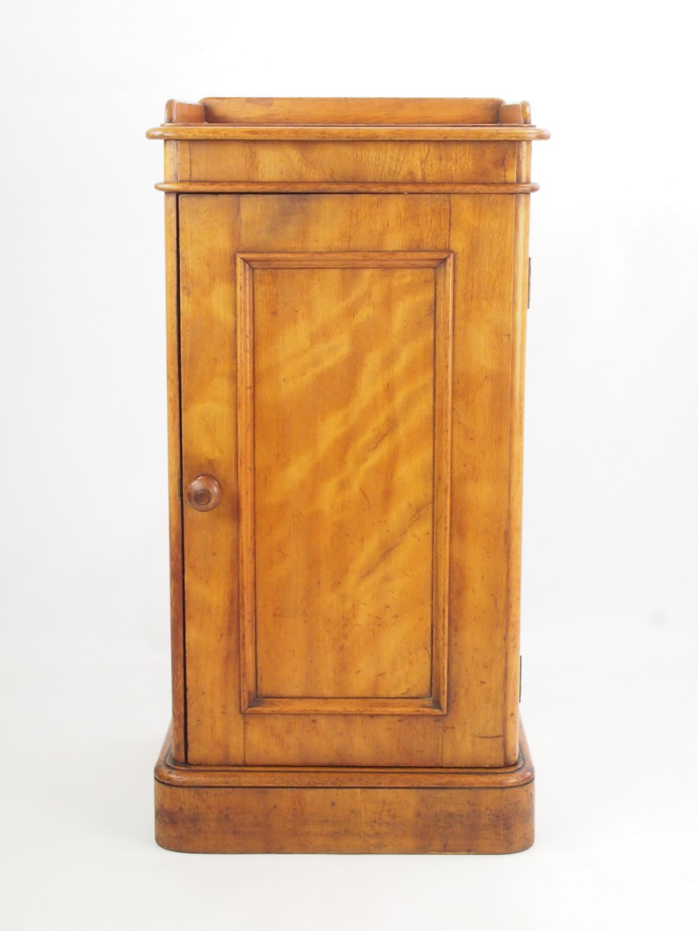Antique Victorian Satin Walnut Bedside Cabinet by Maple & Co