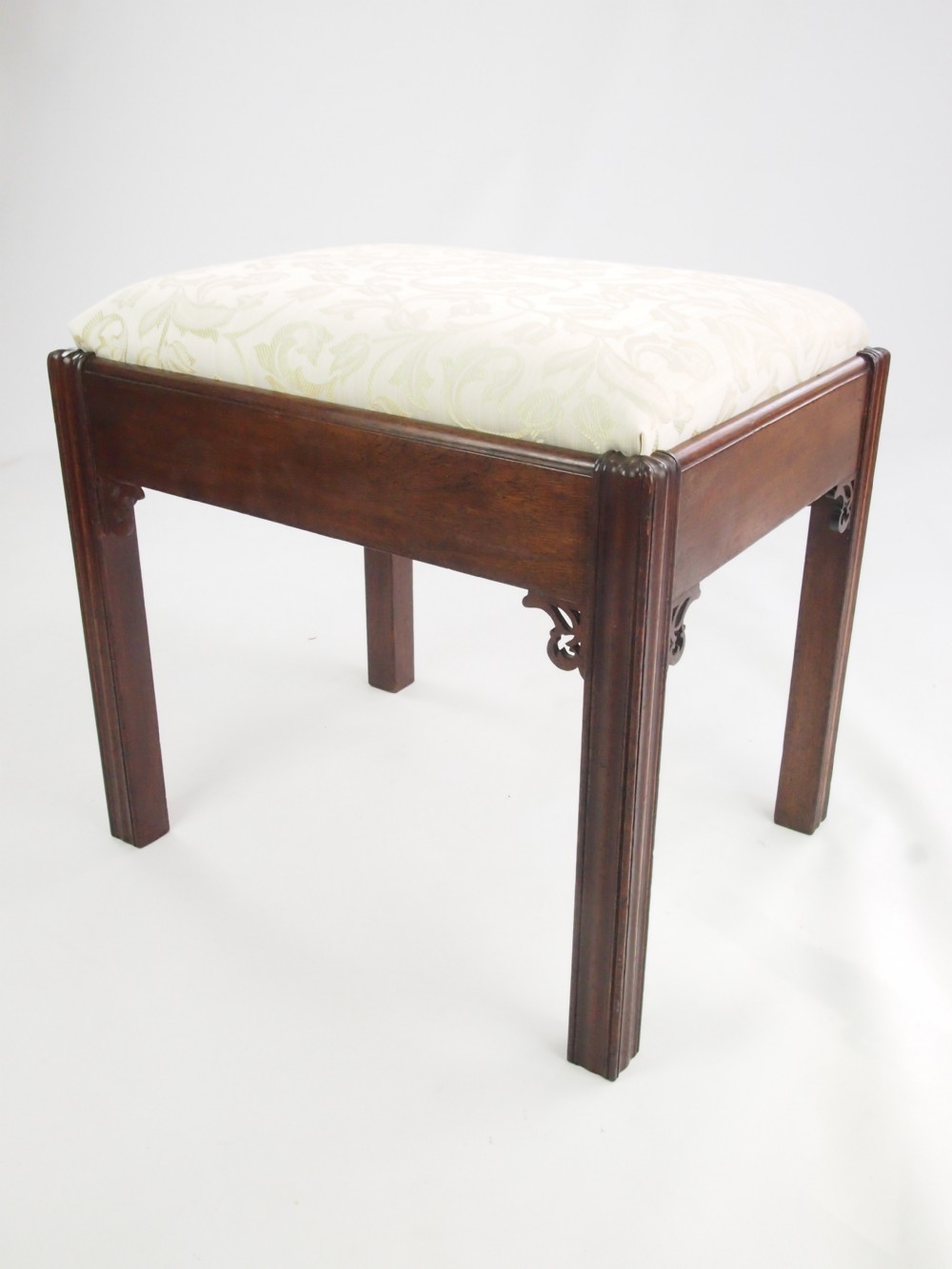 Antique George III Mahogany Stool - Georgian Stool