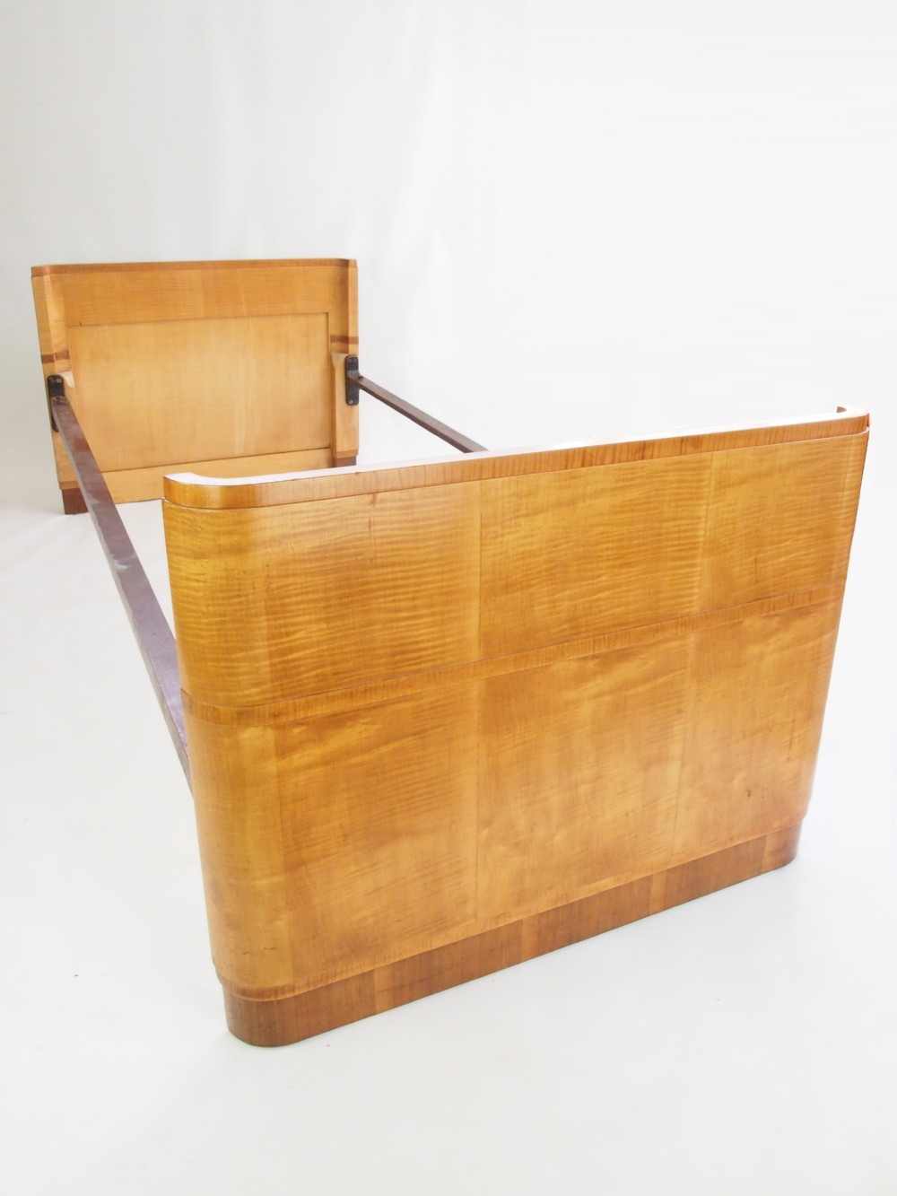 Art Deco Satin Walnut Single Bed