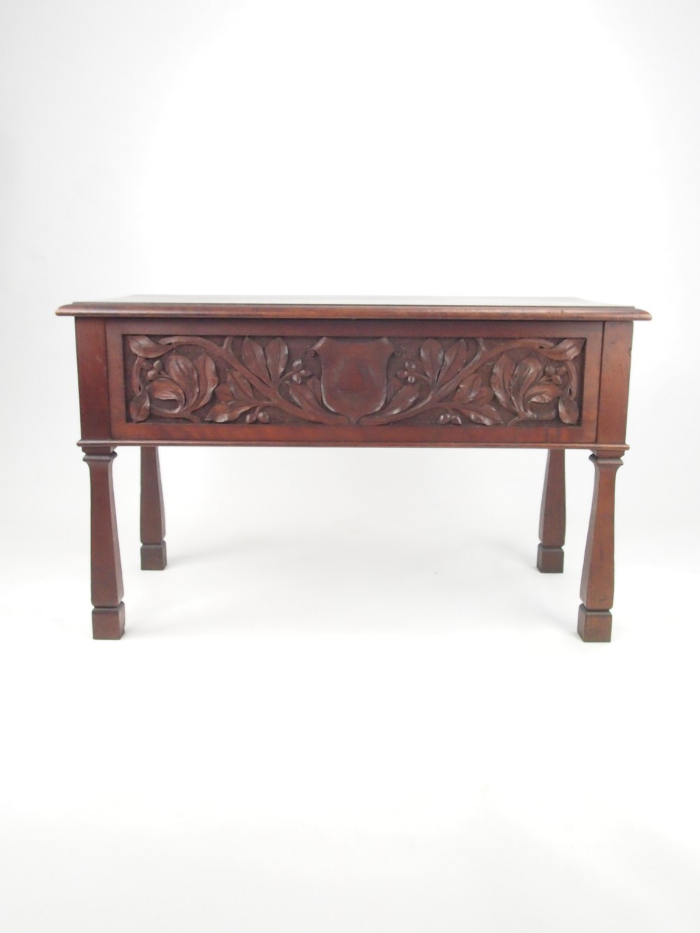 Fine Quality Antique Victorian Carved Chest / Coffer / Hall Table