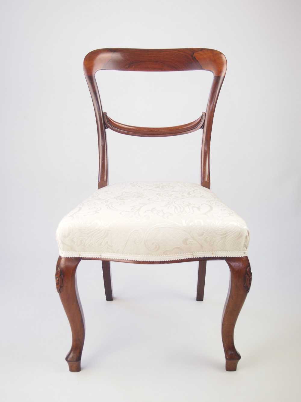 Antique Victorian Roswood Balloon Back Chair by J Kendell & Co
