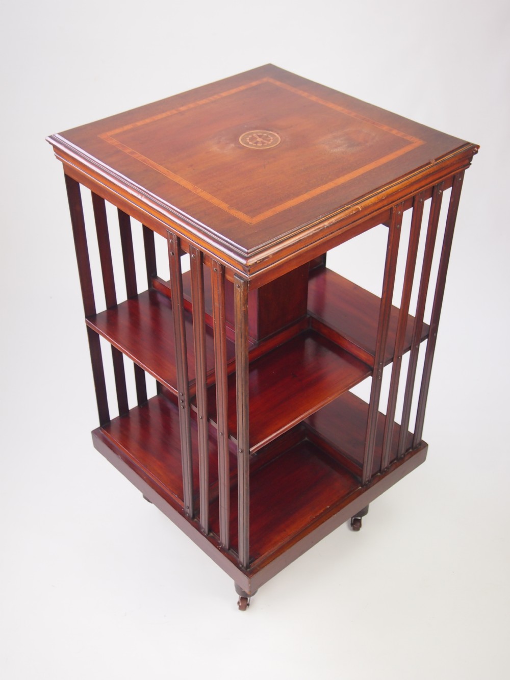 Antique Edwardian Mahogany Revolving Bookcase