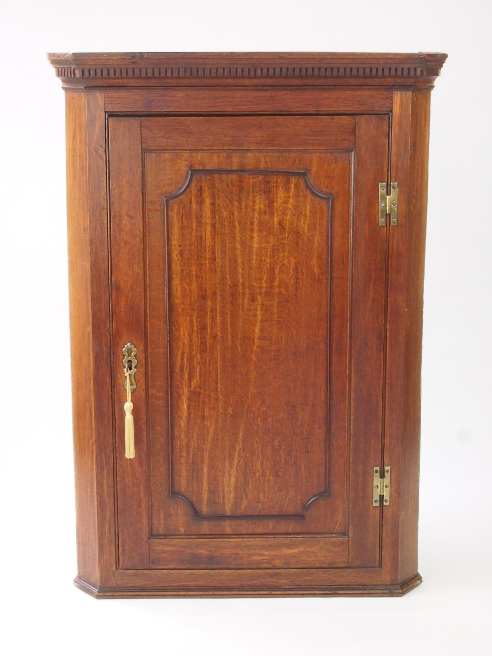 Antique George III Oak Corner Cupboard