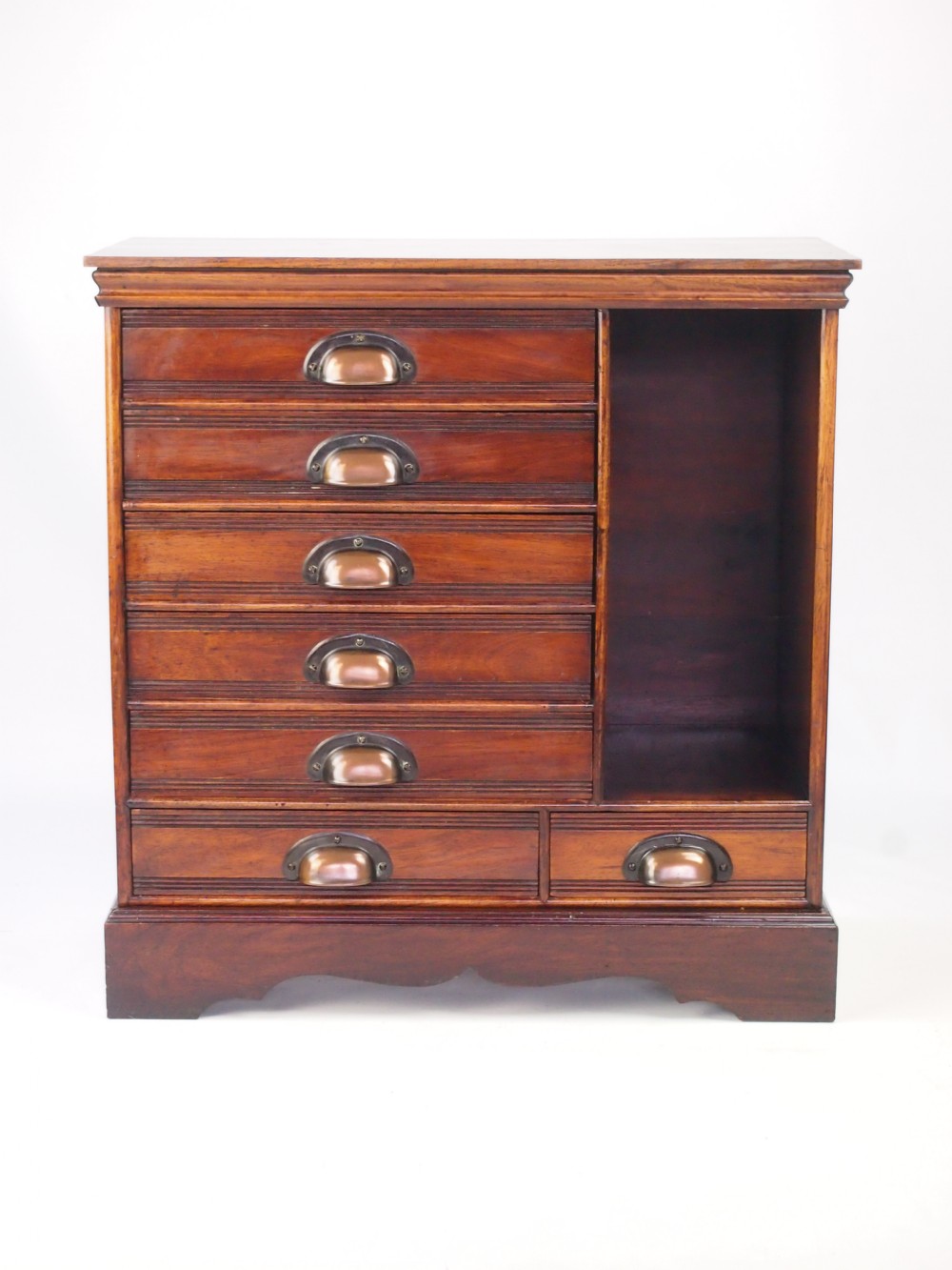 Antique Walnut Music Cabinet / Collectors Chest Drawers