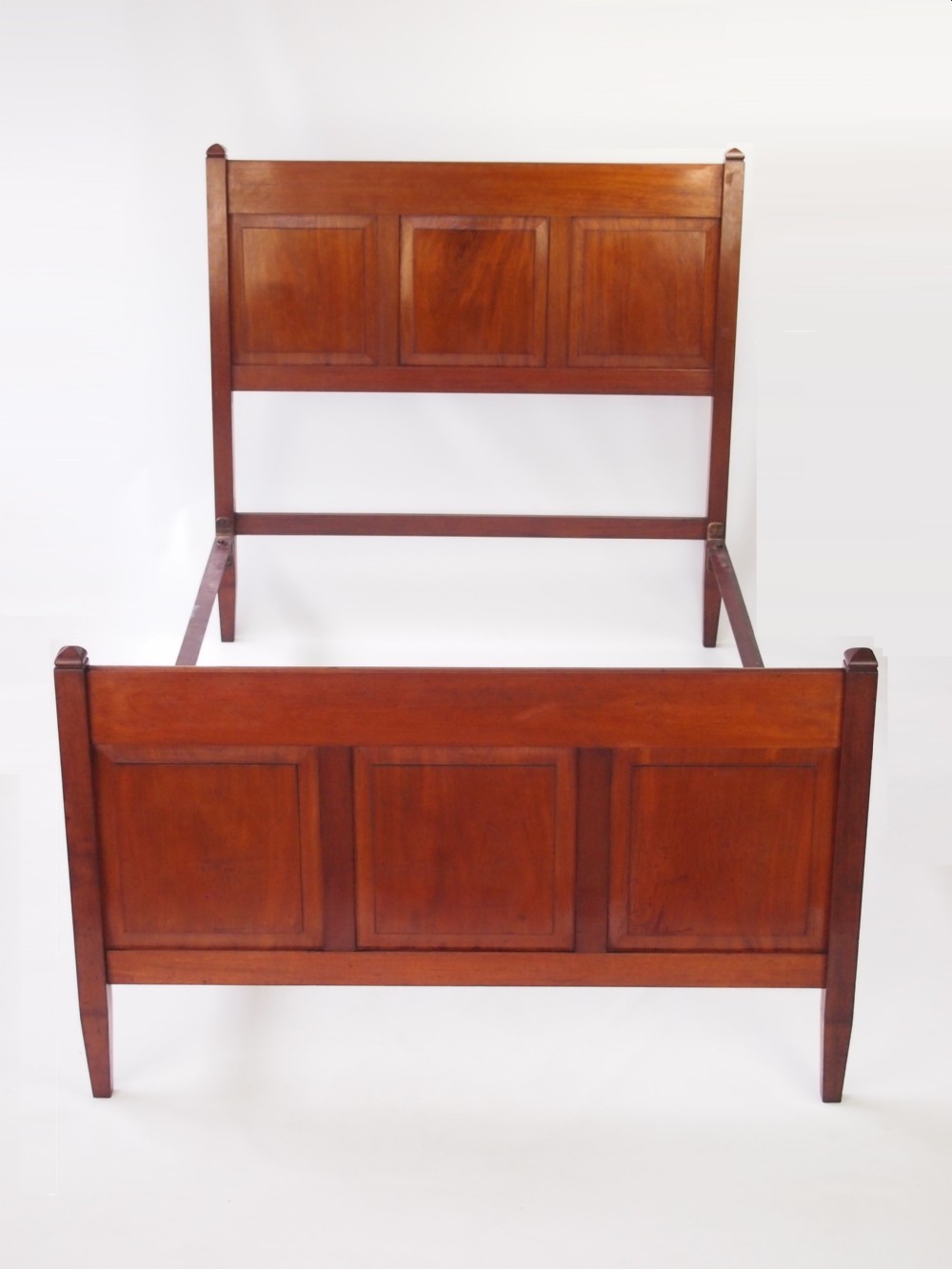 Panelled Mahogany Small Double Bed (75