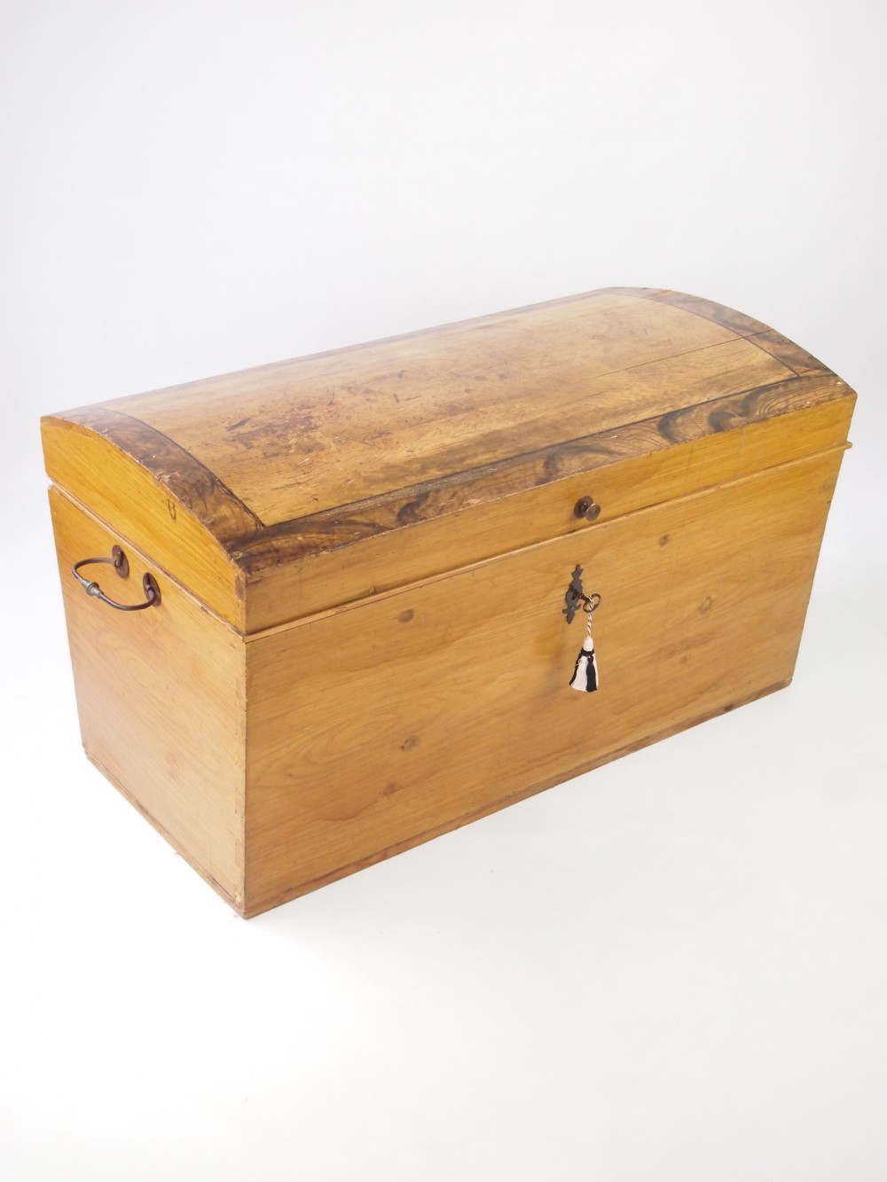 Large 19th Century Continental Dome Top Trunk / Coffer