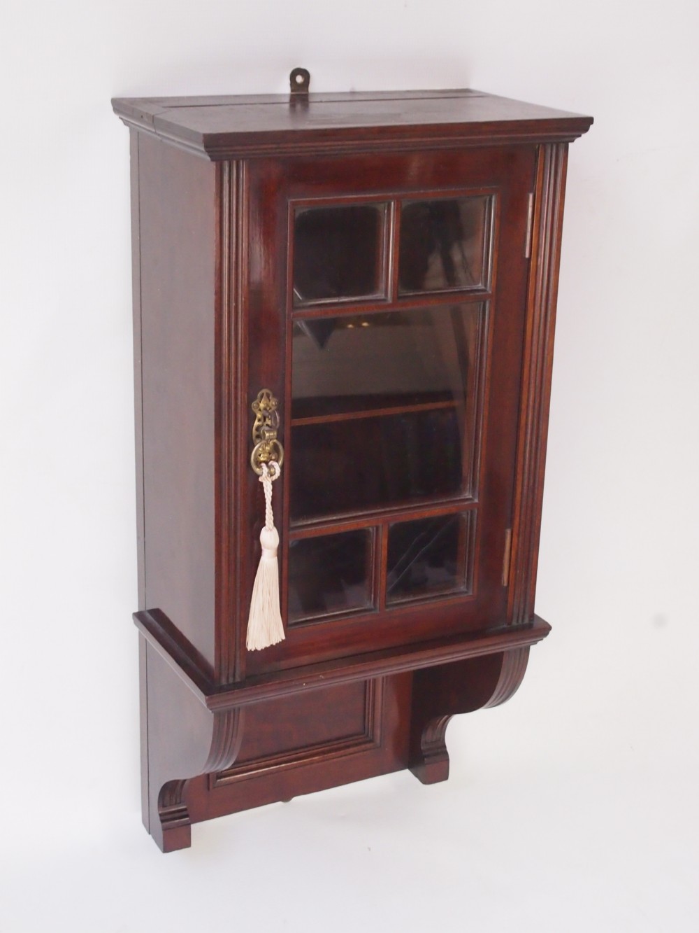 Antique Edwardian Mahogany Hanging Cabinet / Cupboard