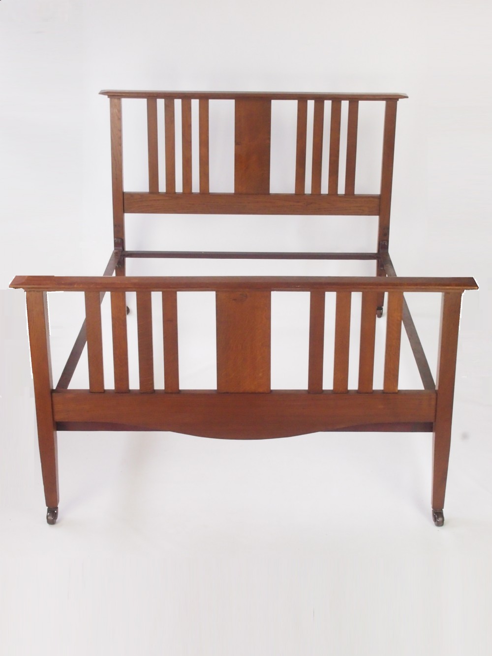 Antique Edwardian Oak Double Bed