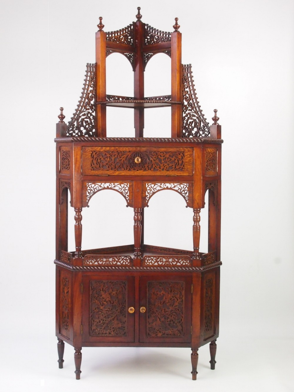 Antique Victorian Floor Standing Corner Cupboard