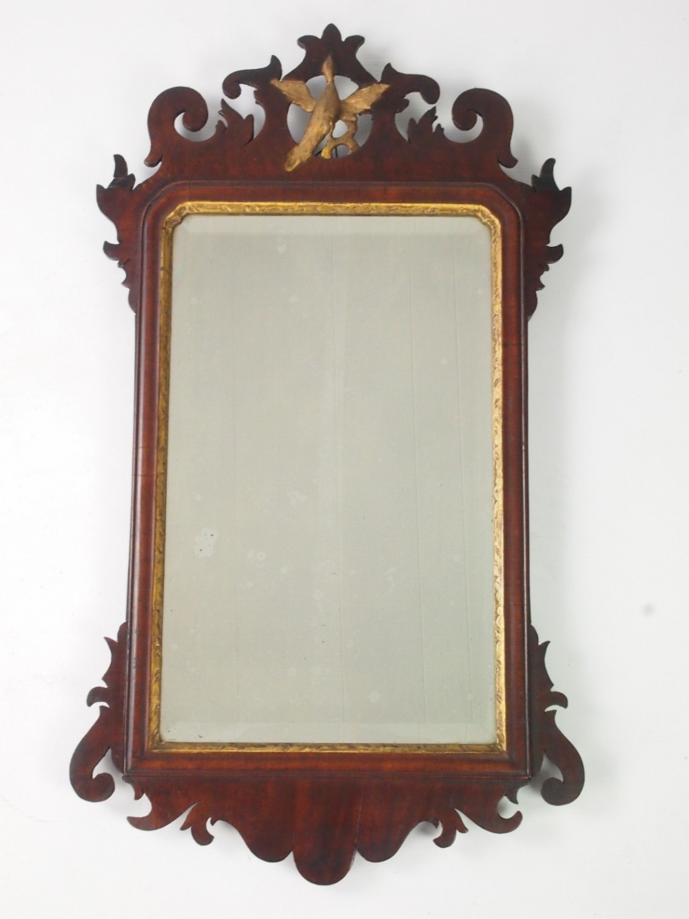 Antique Georgian Mahogany Fretwork Mirror