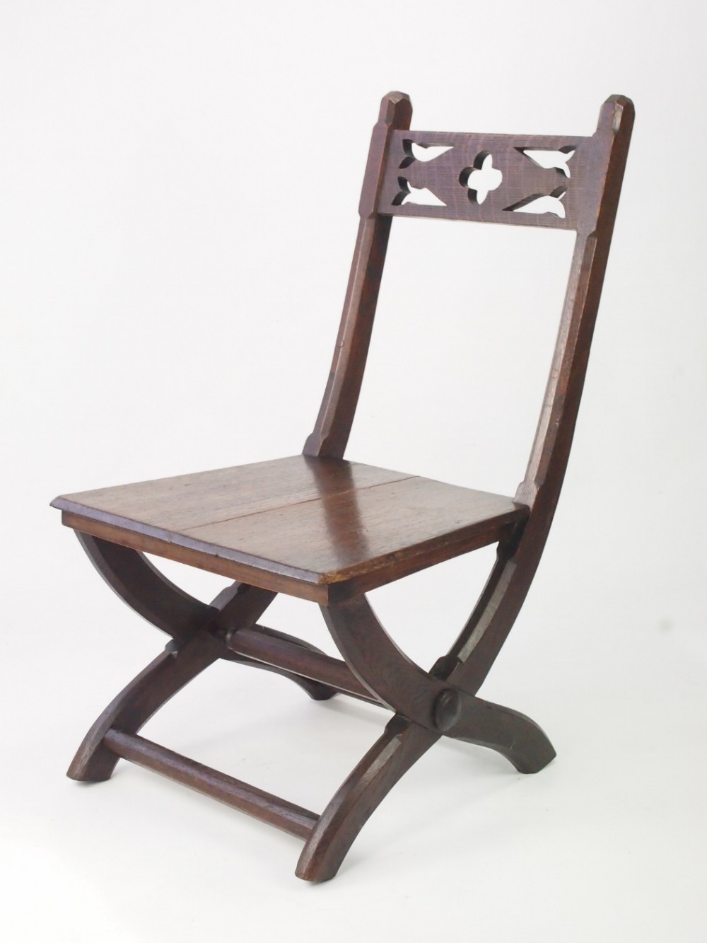 Antique Victorian Gothic Revival Hall Chair