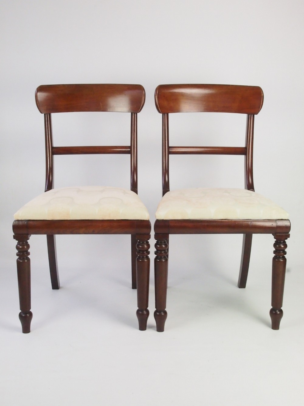 Pair Victorian Mahogany Side Chairs