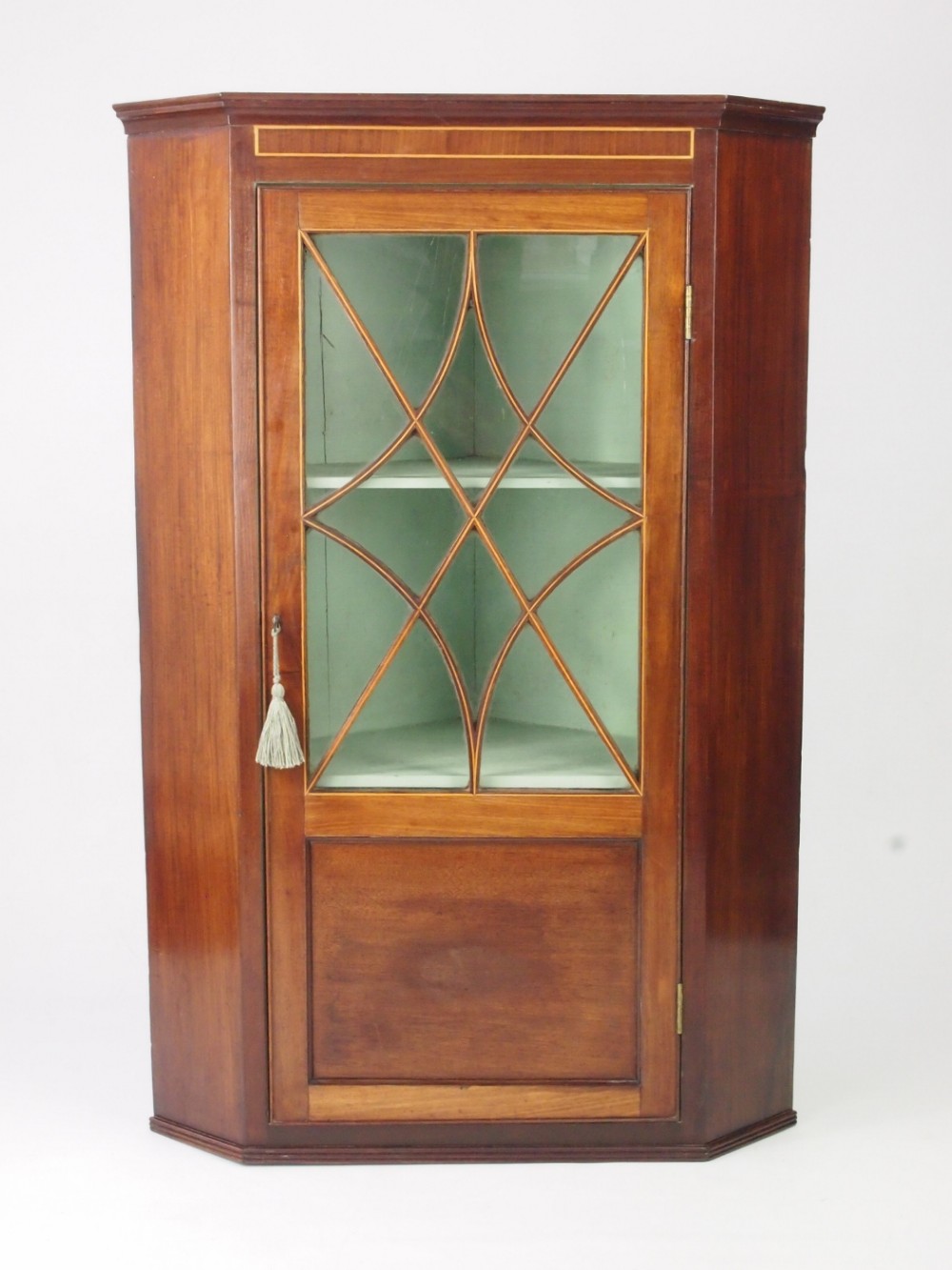 Georgian Mahogany Corner Cupboard Cabinet