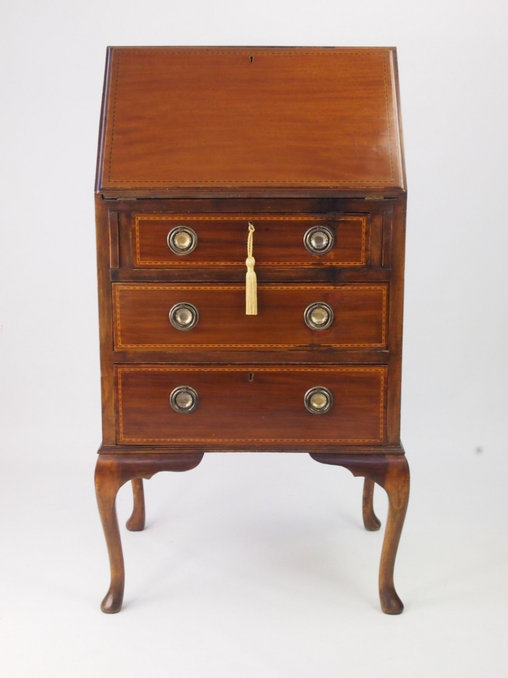 Small Antique Edwardian Mahogany Bureau