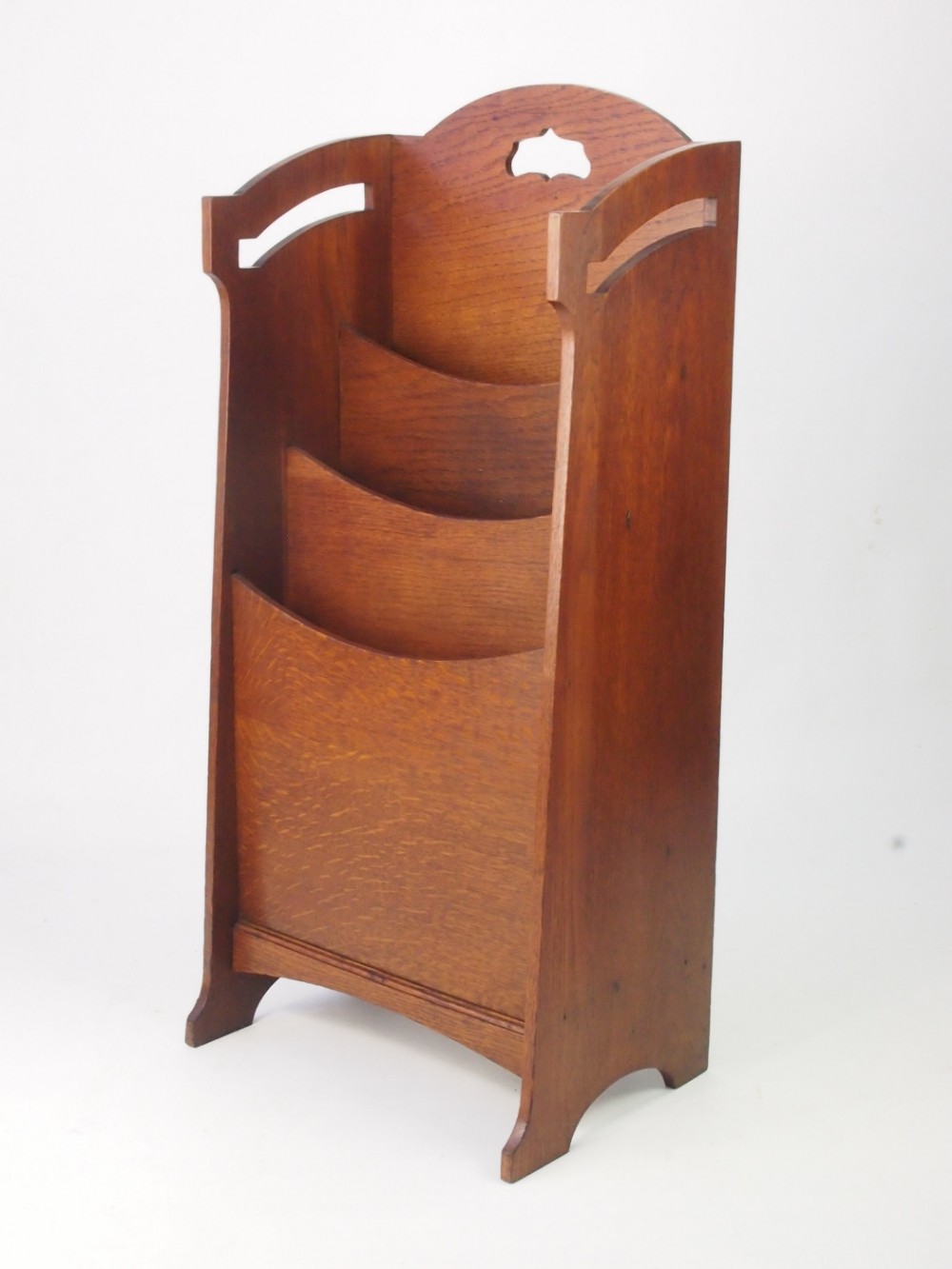 Antique Edwardian Arts and Crafts Newspaper Rack  Canterbury