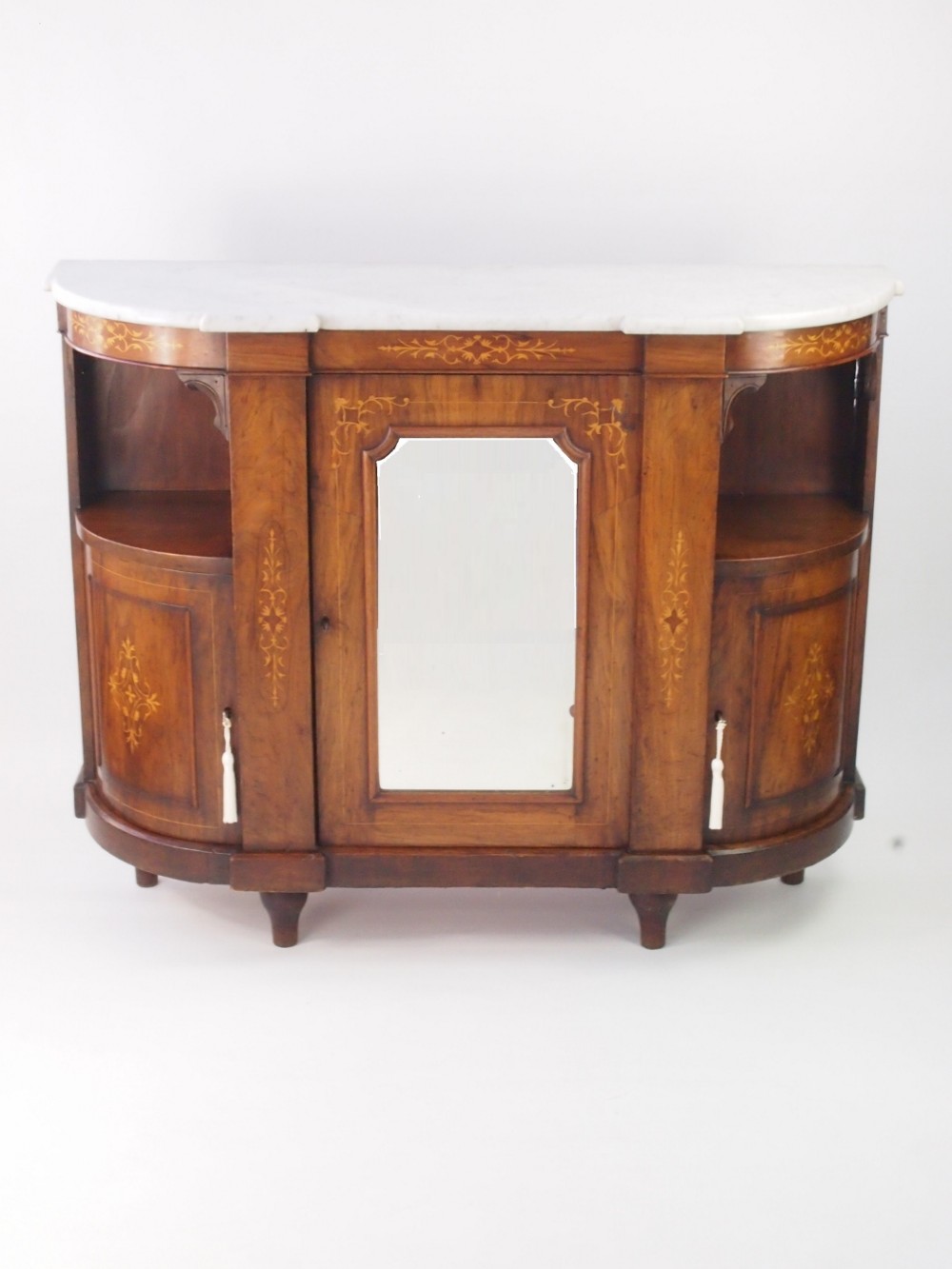 Small Victorian Walnut Credenza Sideboard Chiffonier