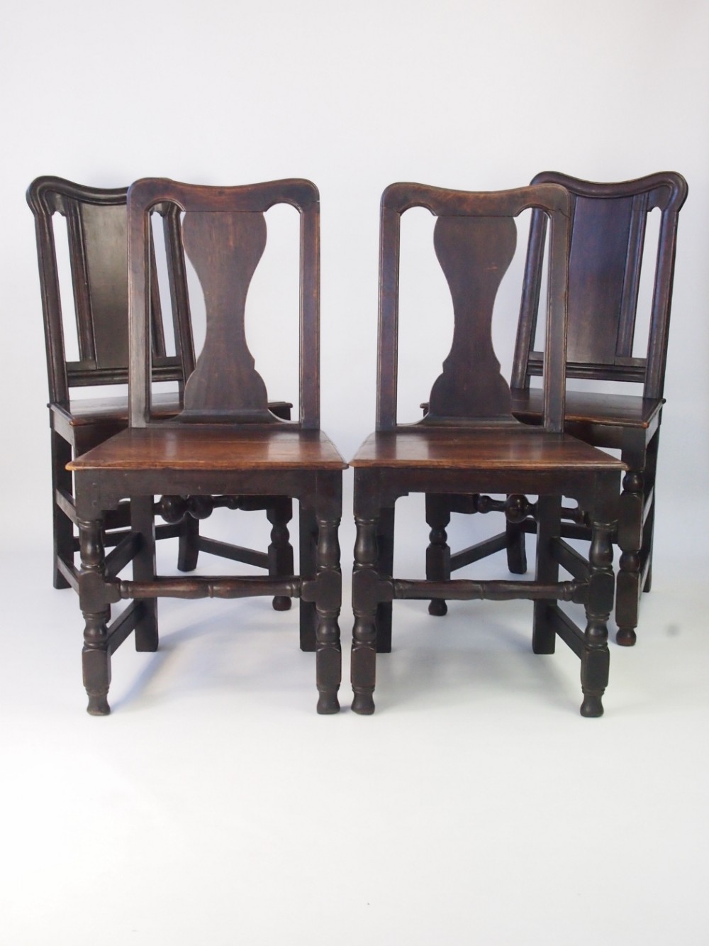 Harlequin Set of 4 Antique Oak Chairs