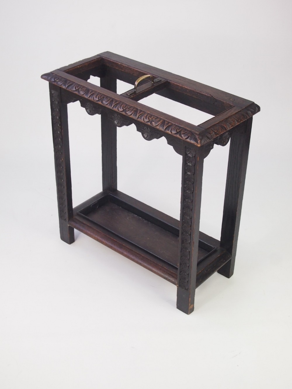 Victorian Carved Oak Stick Stand