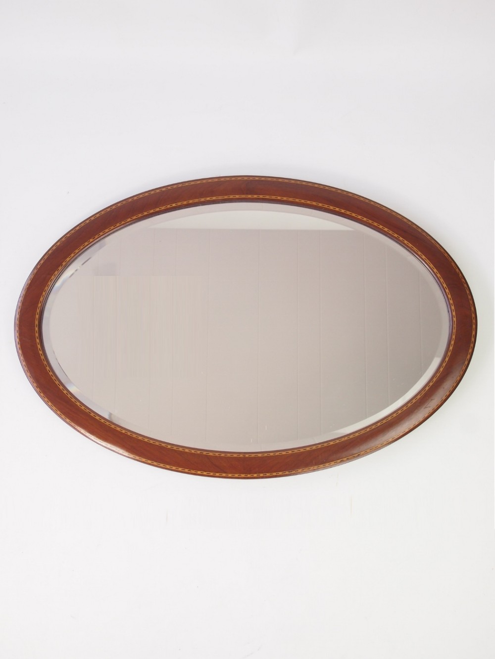 Edwardian Mahogany Oval Overmantle mirror