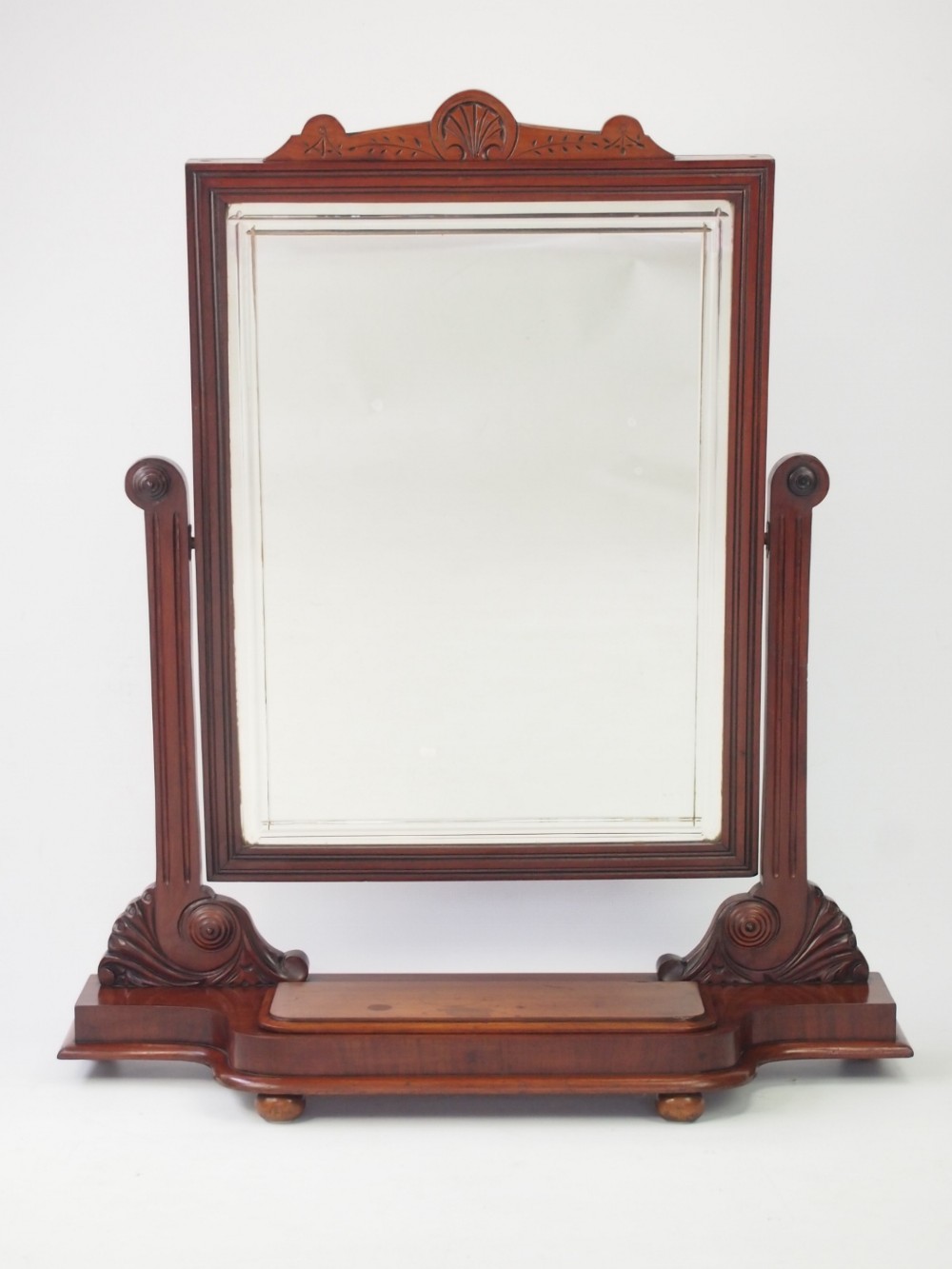 Large Victorian Mahogany Dressing Table Mirror