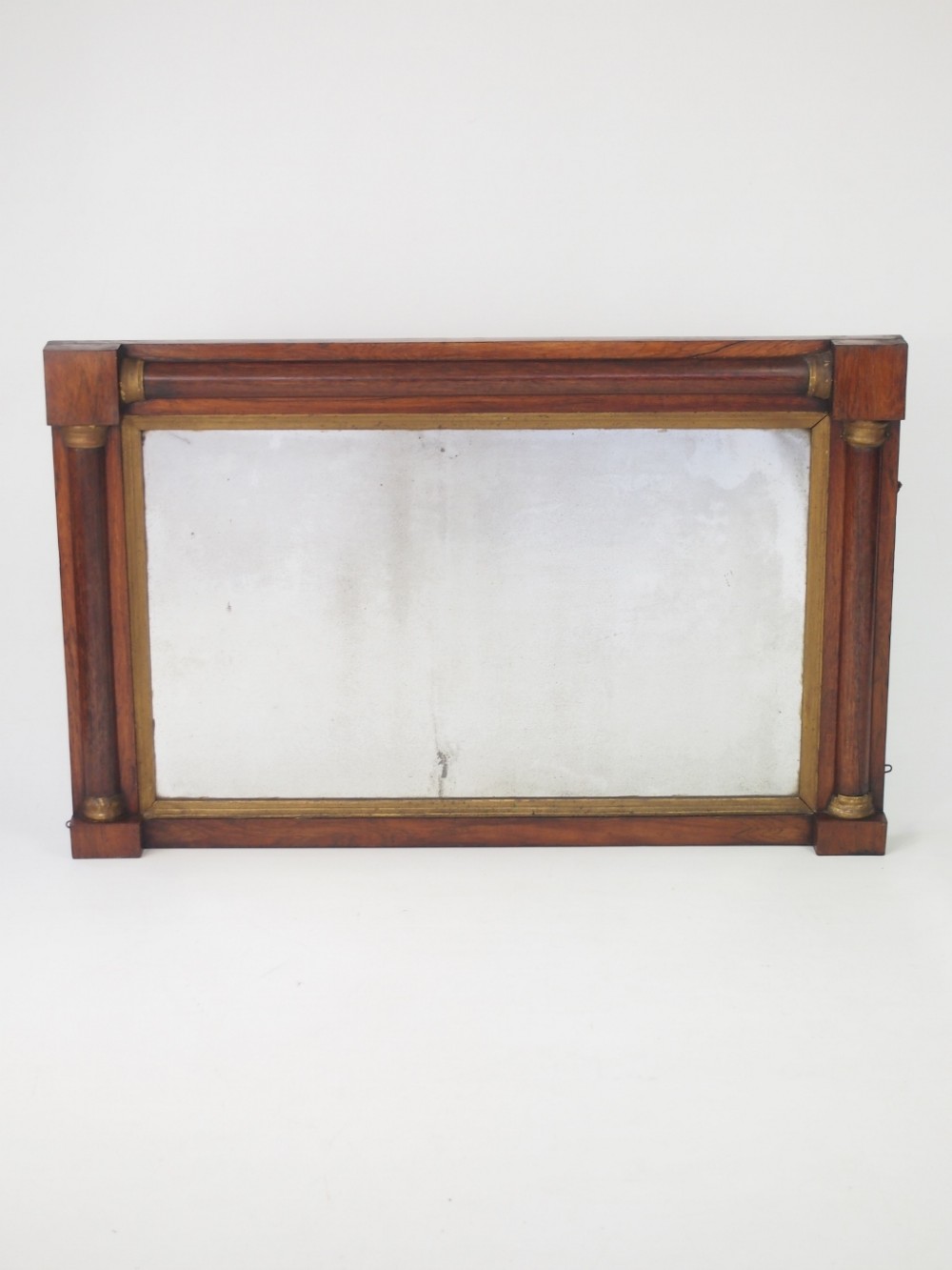 Antique Regency Rosewood Overmantle Mirror