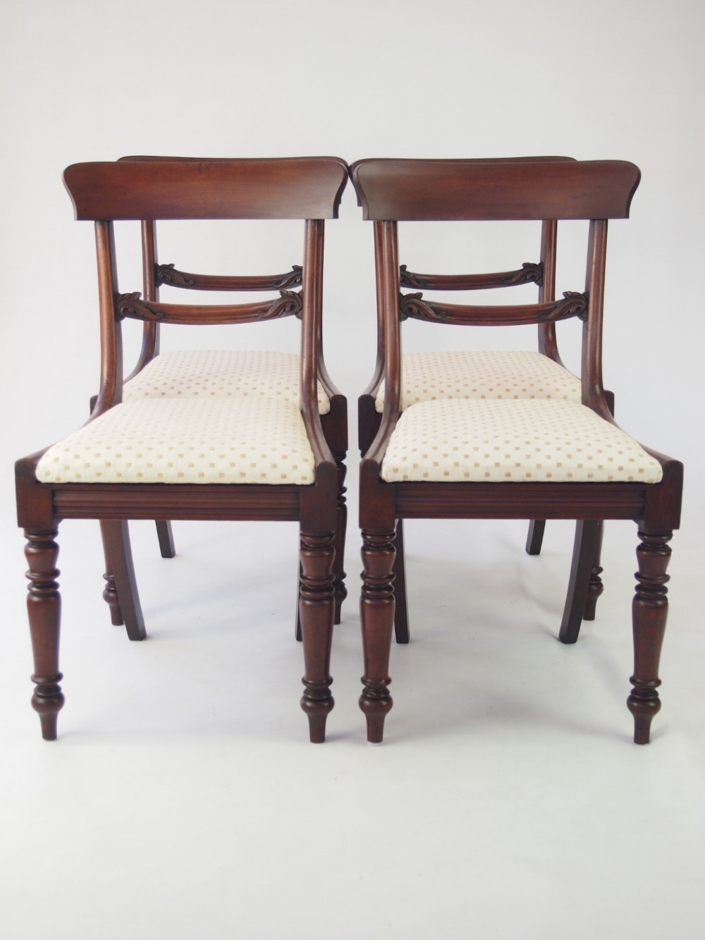 Set 4 Antique Early Victorian Dining Chairs