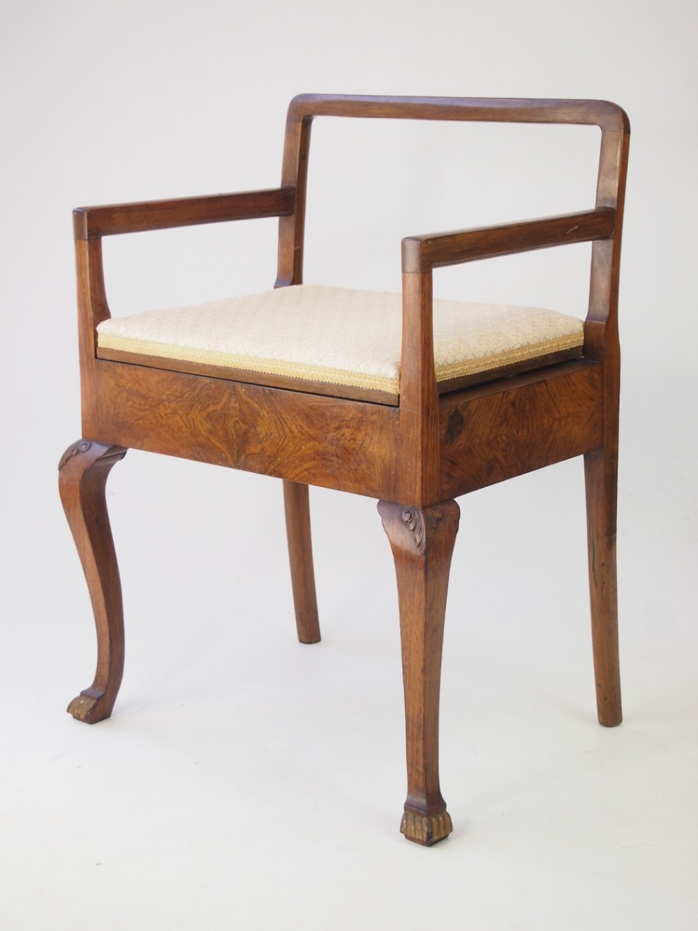 Art Deco Walnut Piano Stool