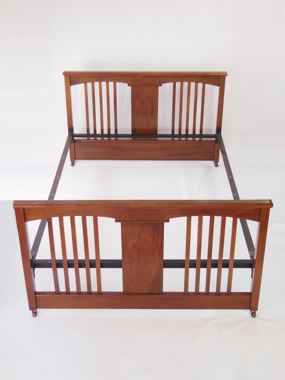 Antique Edwardian Mahogany Double Bed