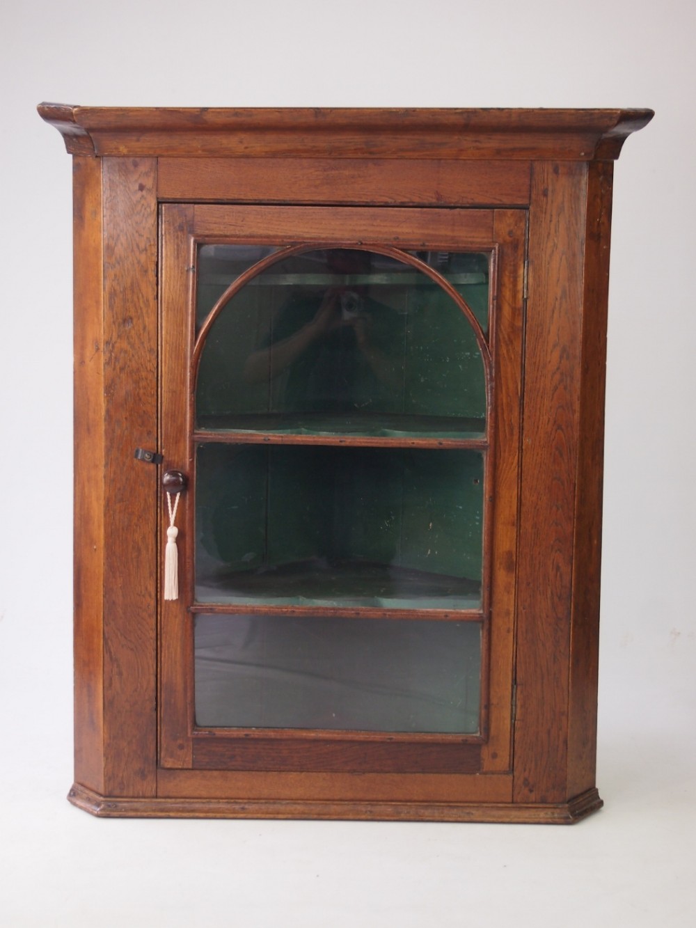Victorian Oak Corner Cupboard