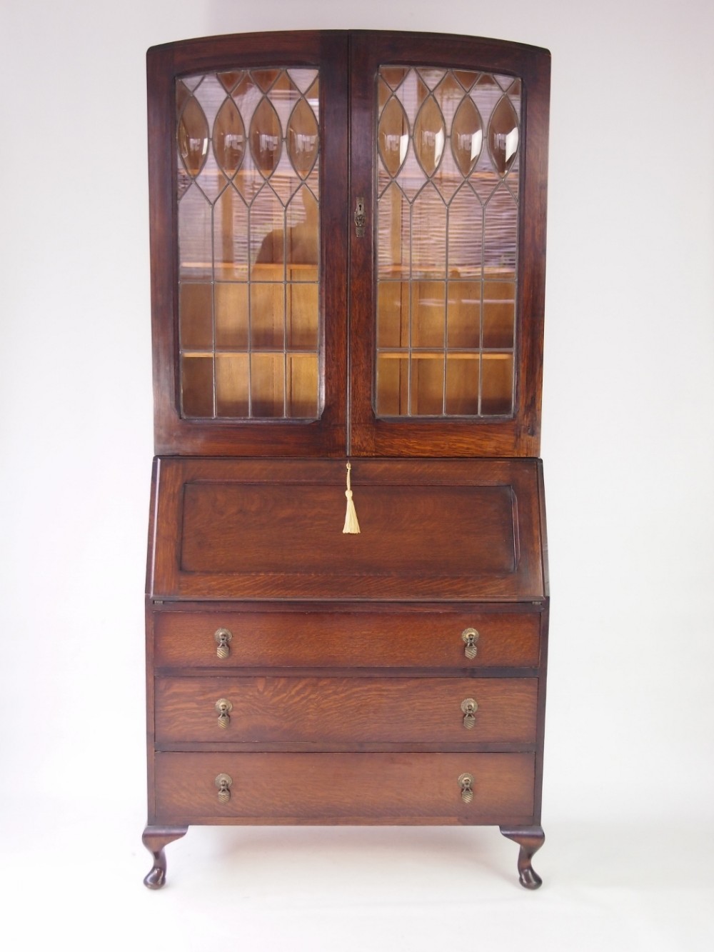 Early 20th Century Oak Bureau Bookcase
