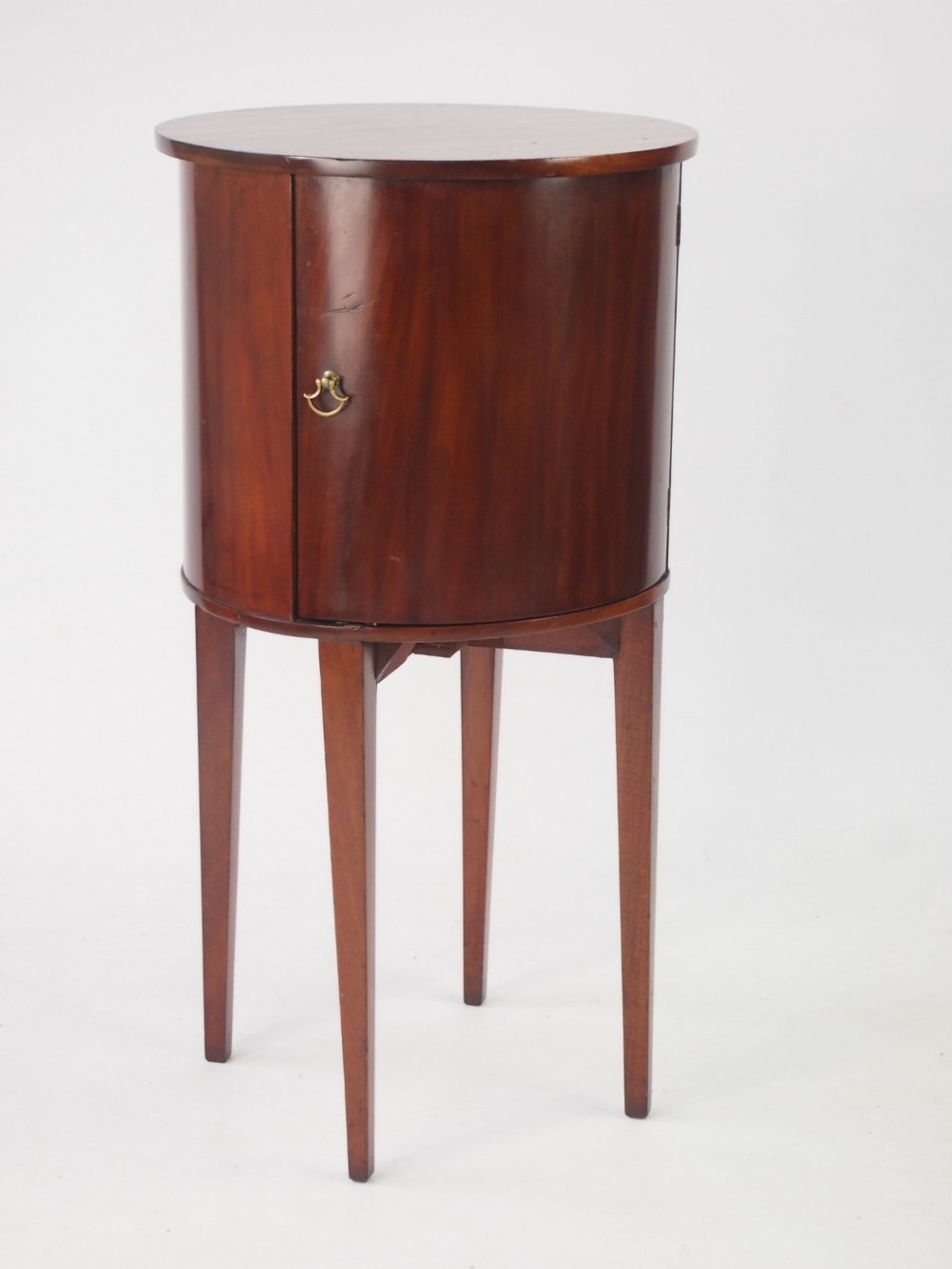 Edwardian Drum Shaped Bedside Cabinet
