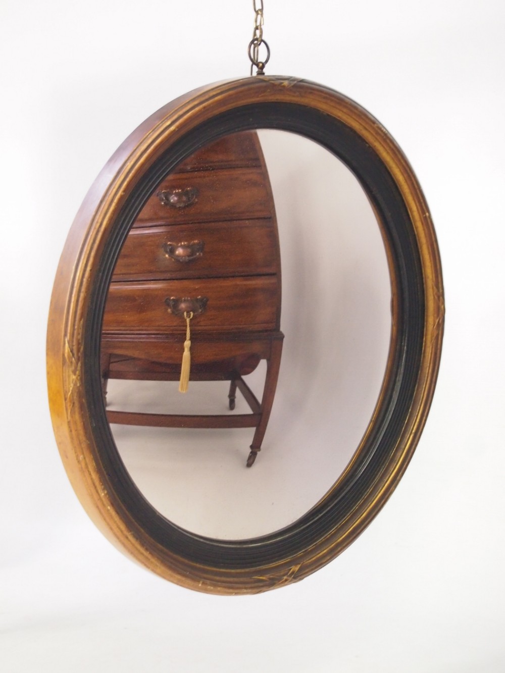 Antique Convex Wall Mirror Circa 1830