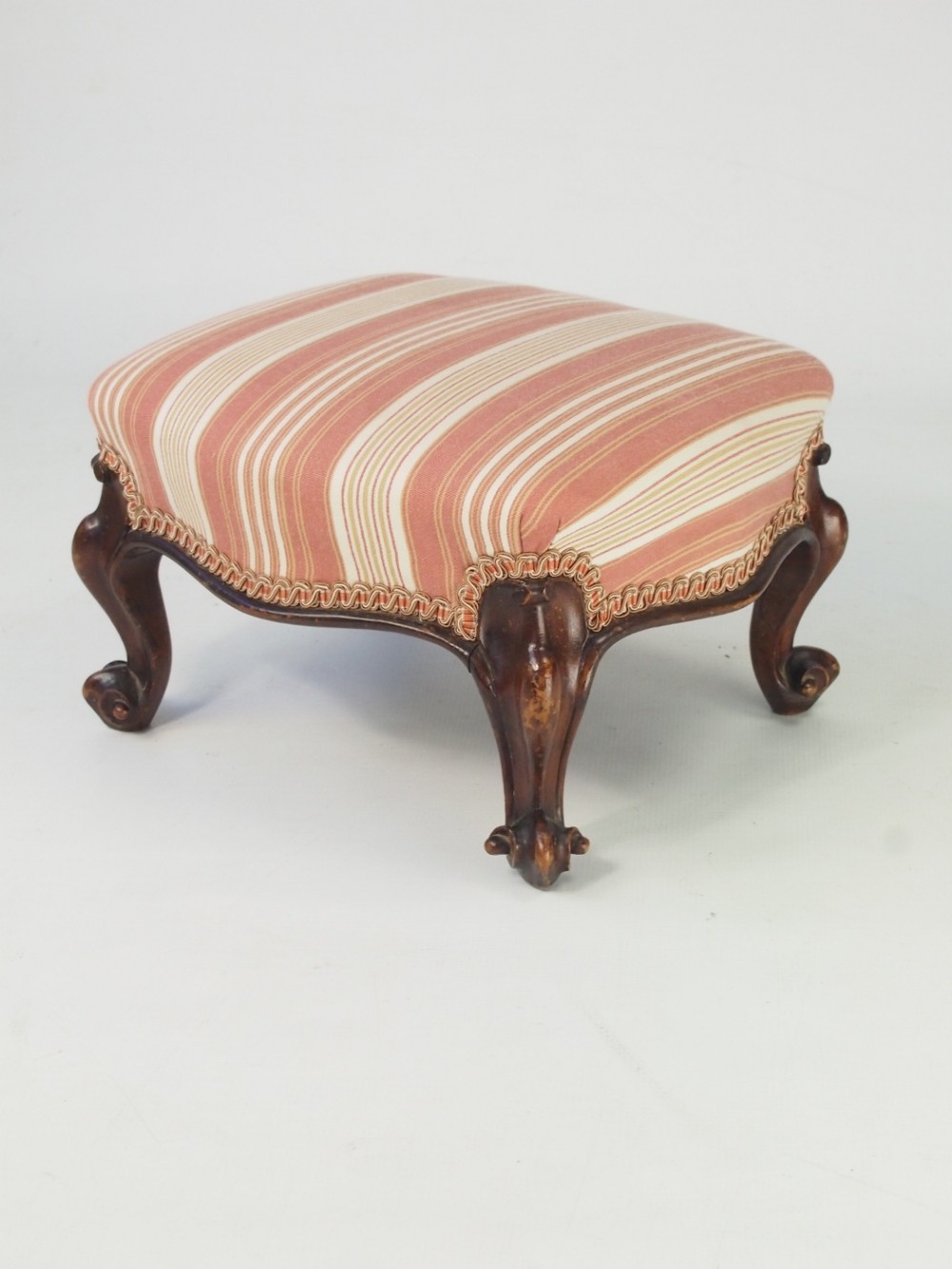 Antique Victorian Walnut Footstool