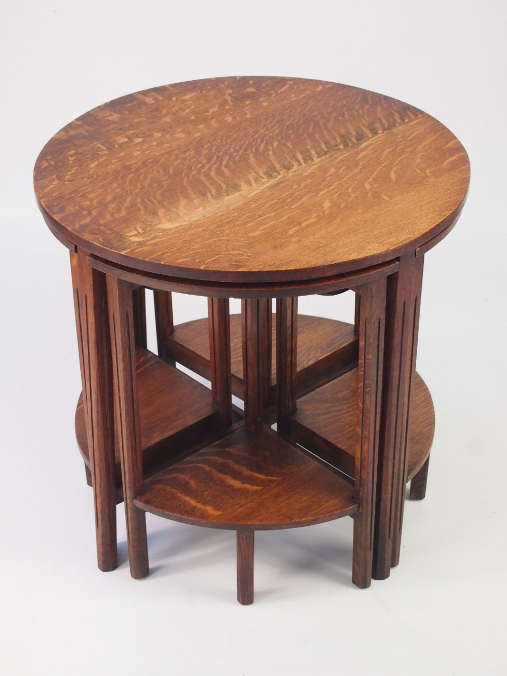 Nest of 5 Oak Tables