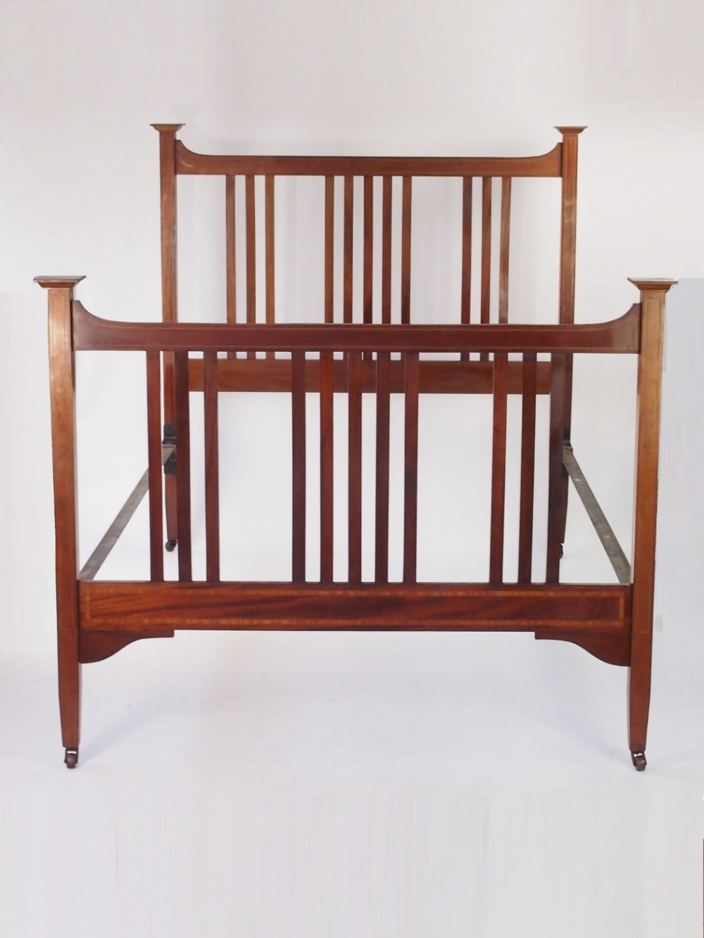 Antique Edwardian Mahogany Double Bed