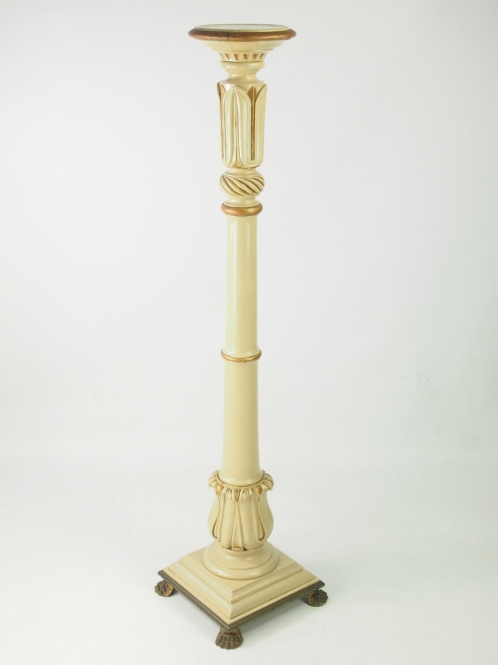Tall Painted Torchere or Plant Stand