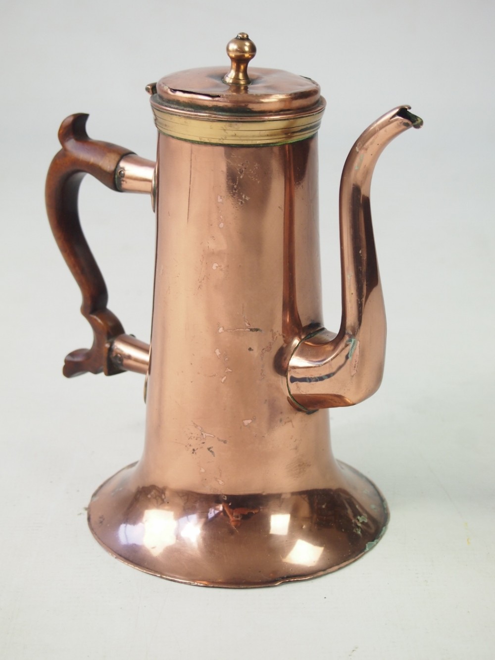 Antique Georgian Copper Coffee Pot